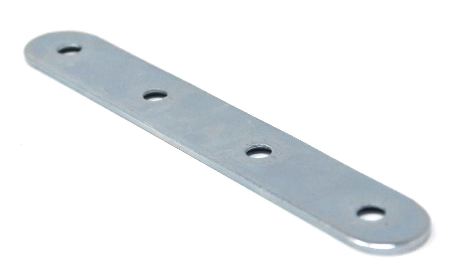 Design61 Set of 4 flat connectors, perforated plate, fixing plate, metal connector, wood connector, connecting plate 120mm