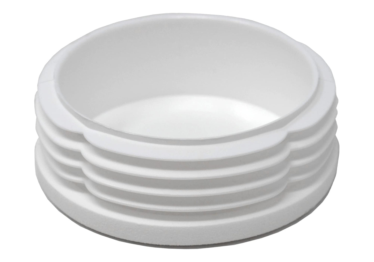 Design61 4x Lamellenstopfen für Rundrohre Ø 52-54 mm in Weiß