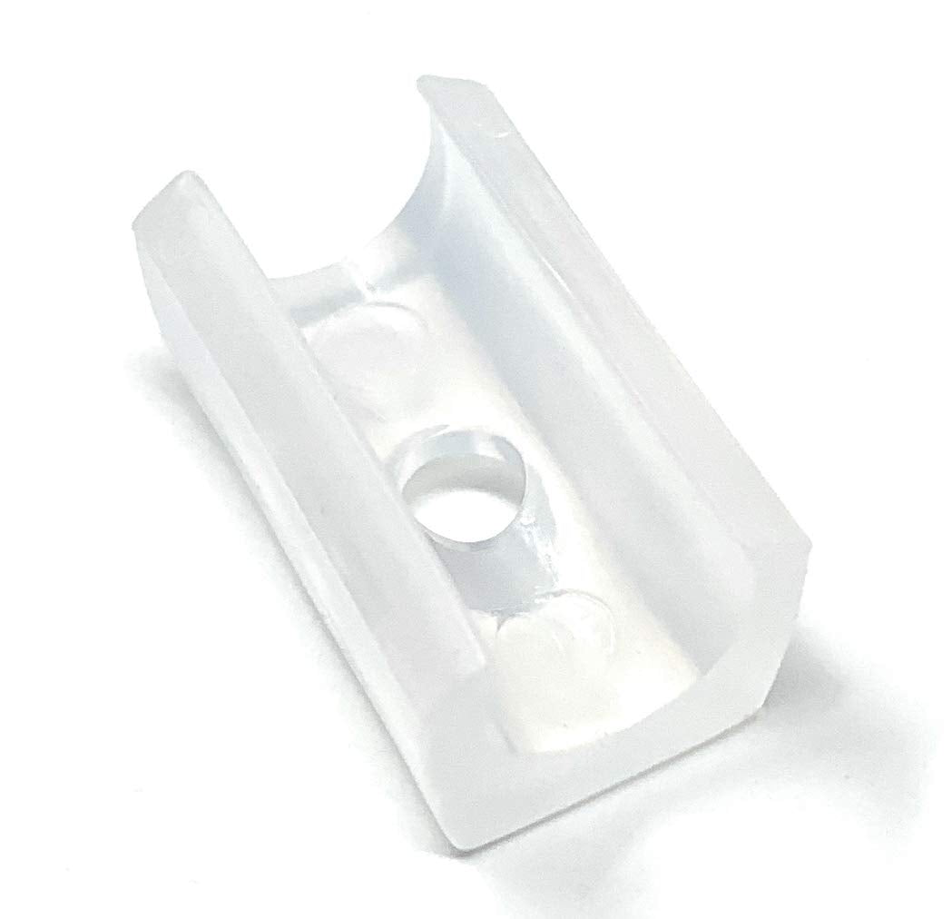 Design61 4er Set für Freischwinger Stuhlgleiter Ø 10mm Klemmschalengleiter mit geräuschdämpfender TPE Fläche