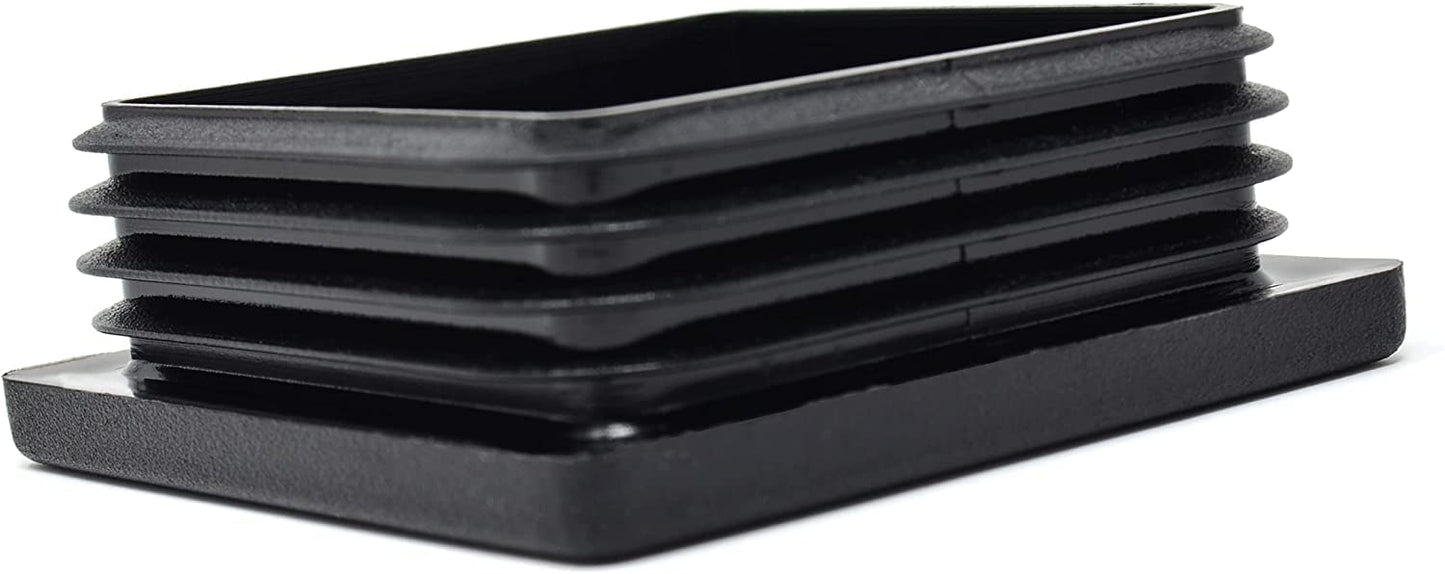 Design61 4x square pipe plugs slatted plugs 65x65 mm with slats for inner dimensions 56-61 mm