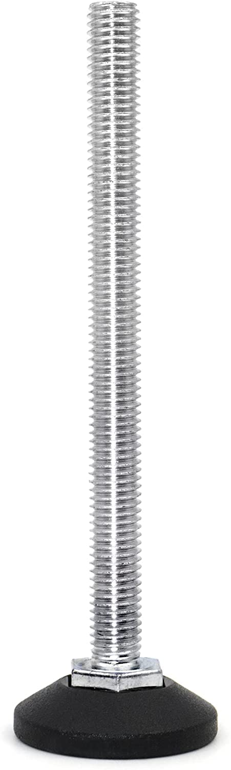 Design61 4X Verstellschraube Justierschraube Ø 38 mm mit verzinkter Stellschraube M8 x 120 mm (Fuß drehbar)