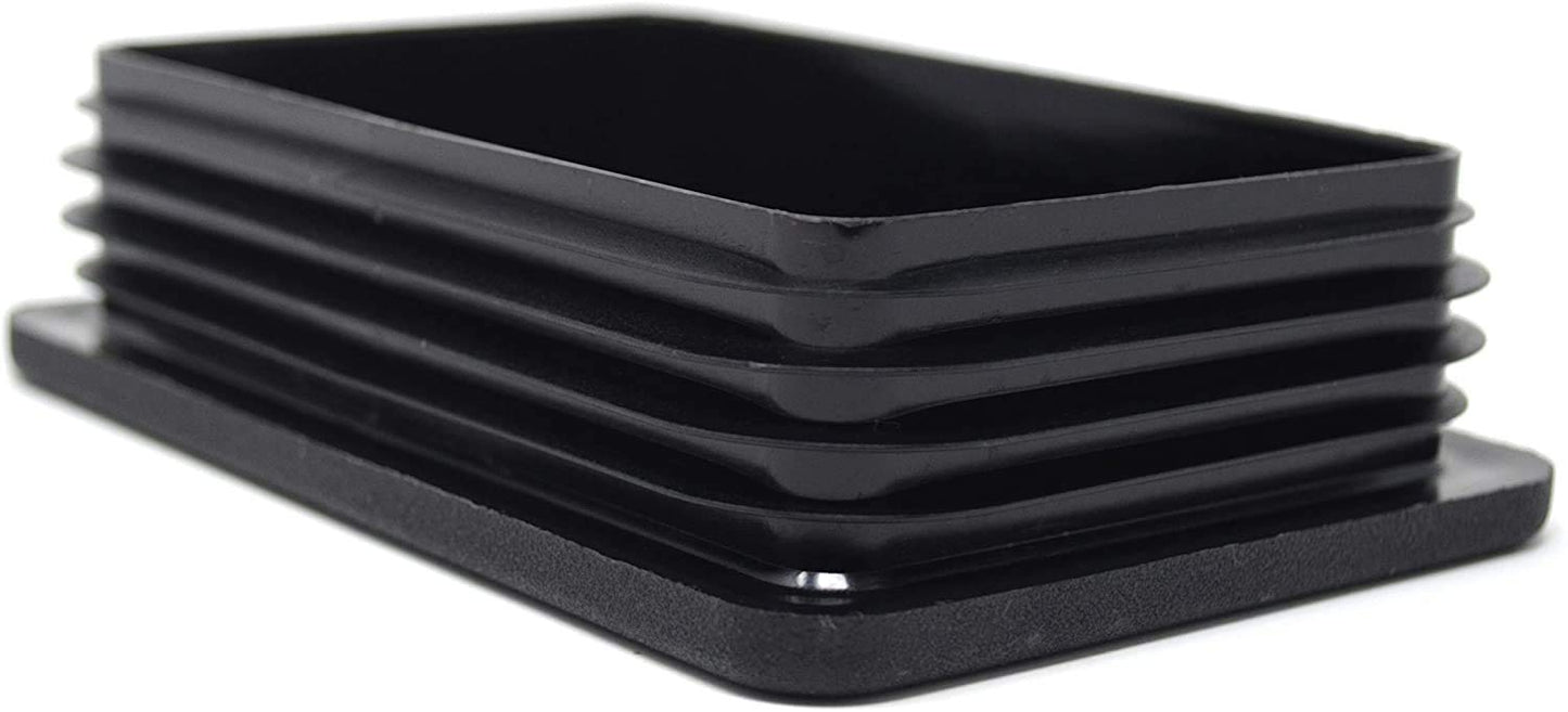 Design61 4x bouchons de tube carrés 80x60mm avec lattes pour épaisseur de paroi jusqu'à 1,5-4,5mm