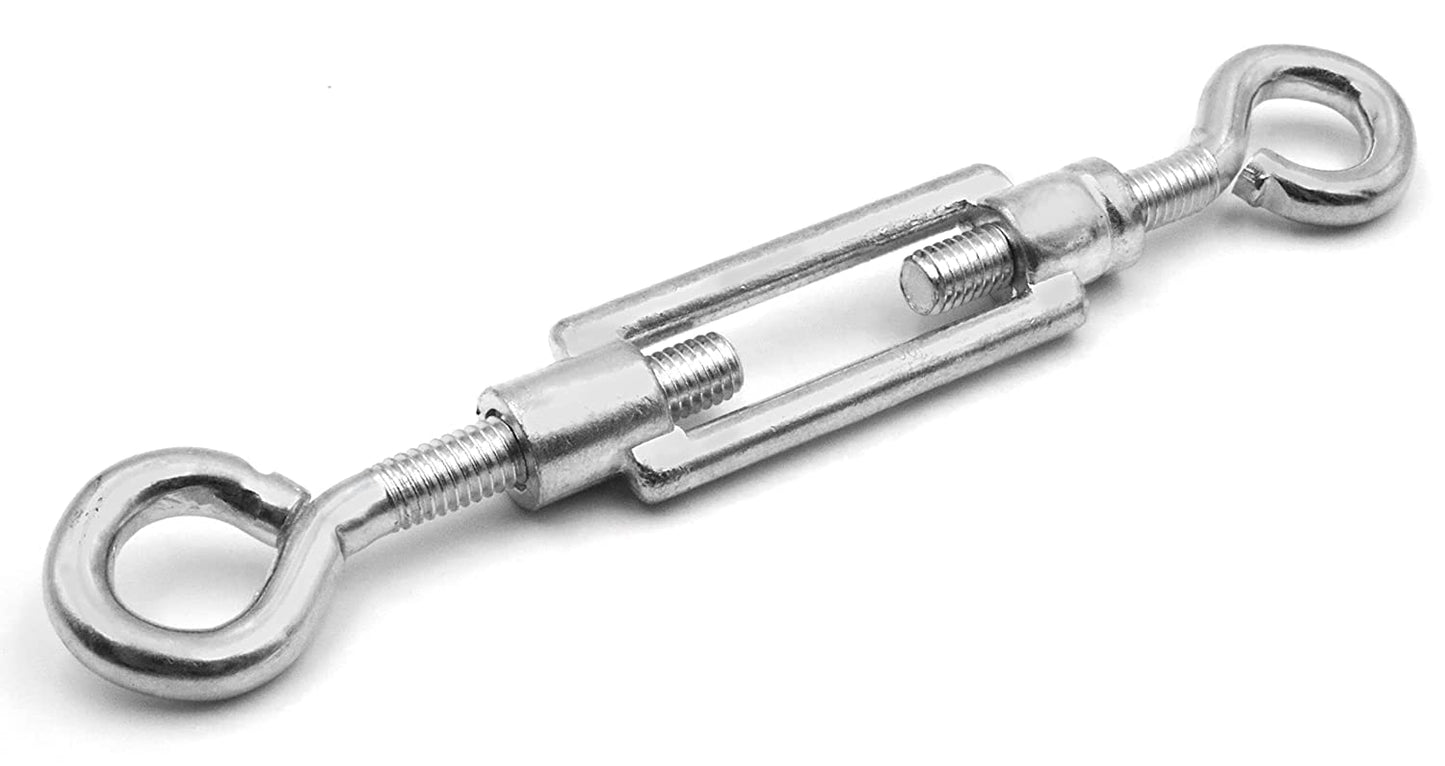 Design61 2er Set Spannschlösser M6 x 100mm Drahtspanner Öse/Öse Spannhaken für Drahtzäune Wäscheleine Sonnensegel Seile
