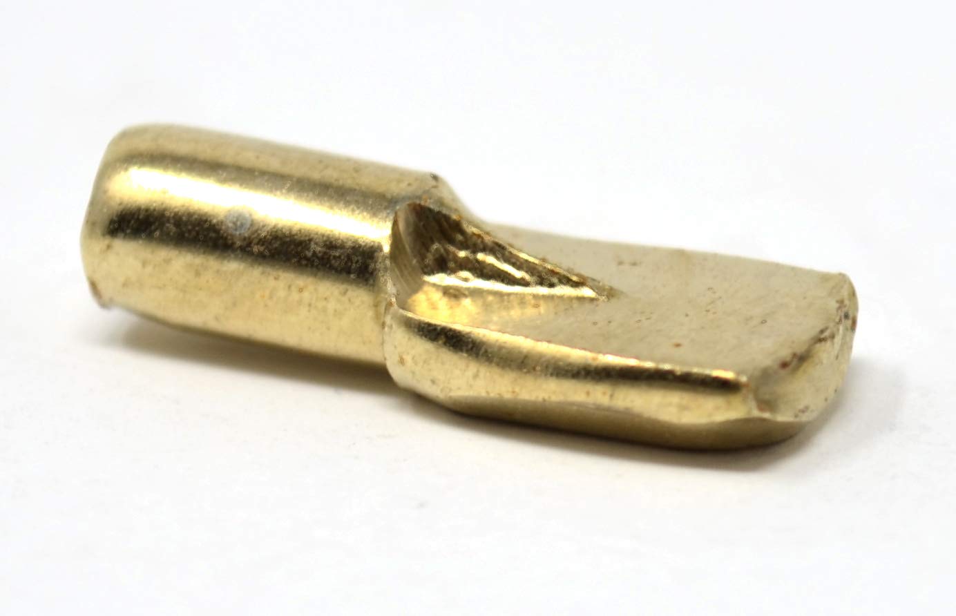 Design61 Regalbodenträger 5 mm Bodenträger für Regalböden Stahl Löffelform Stahl Vermessingt 20 Stück