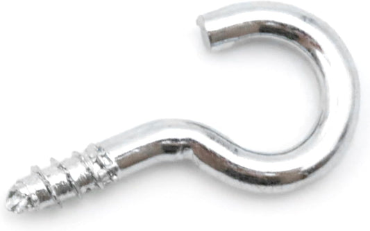 Design61 10x Gebogene Schraubhaken 20 x 2mm Wandhaken Verzinkt mit Holzgewinde Einschraubhaken für Wand Decke Haken zur Befestigung von Seilen Ketten Pflanzen Lampen