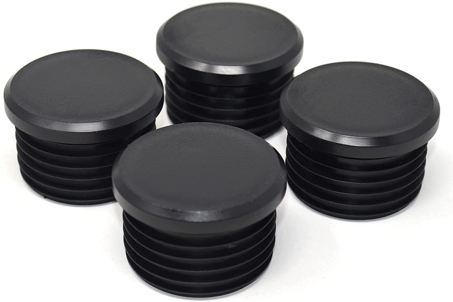 Design61 4x bouchons de recouvrement Ø33,7 mm bouchons à lamelles à tête plate pour tubes ronds de 1 pouce