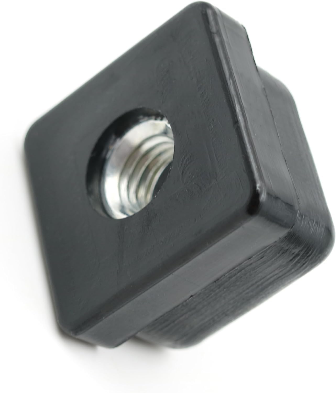 Design61 4X threaded plug square tube plug 25x25 mm 2 mm with M10 internal thread
