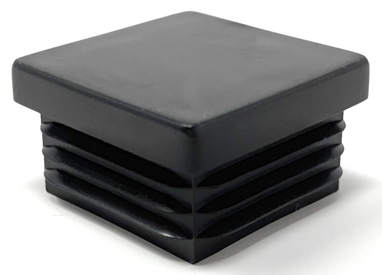 Design61 10x Vierkant Rohrstopfen 40x40mm mit Lamellen für Innenmaß 36-37mm