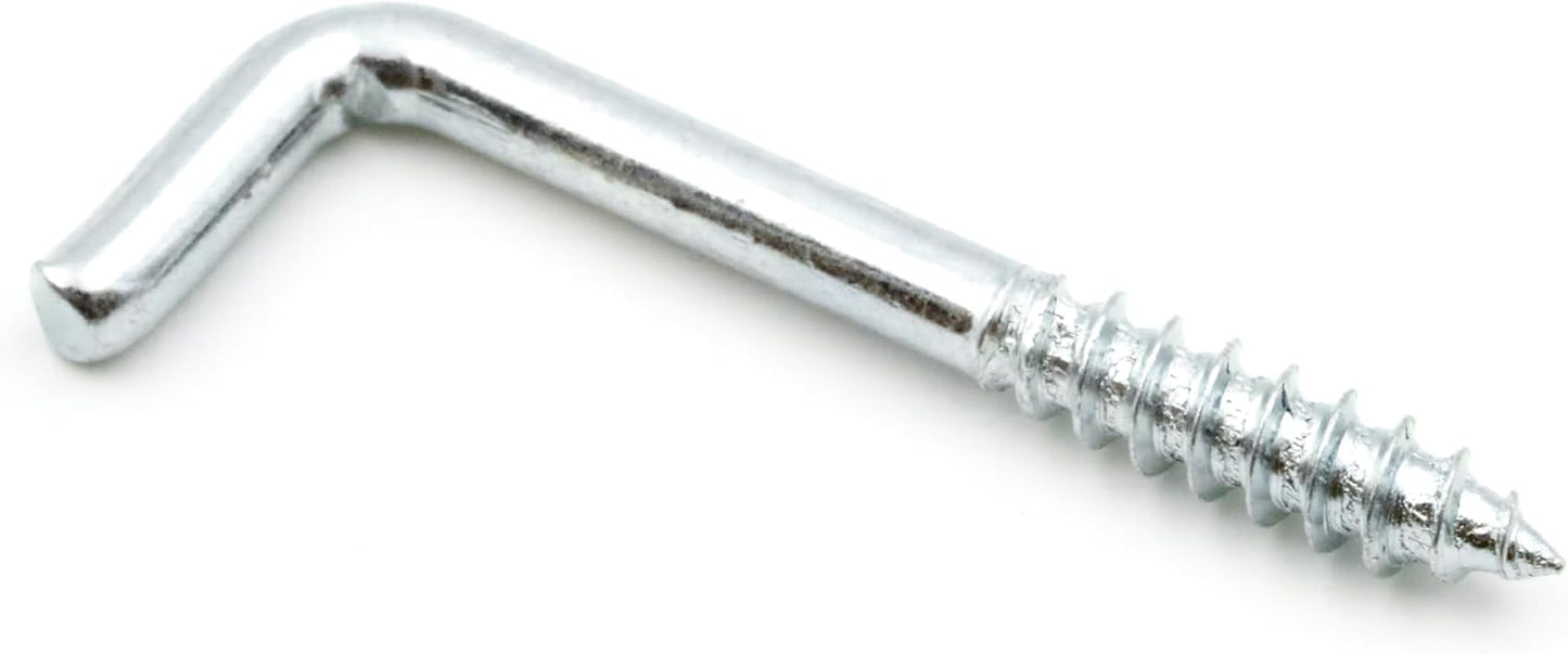 Design61 20x Gerade Schraubhaken Konsolhaken Stahlhaken 30 x 2,65mm Wandhaken mit Gewinde Einschraubhaken für Wand & Decke Haken zur Befestigung von Seilen Ketten Pflanzen Lampen