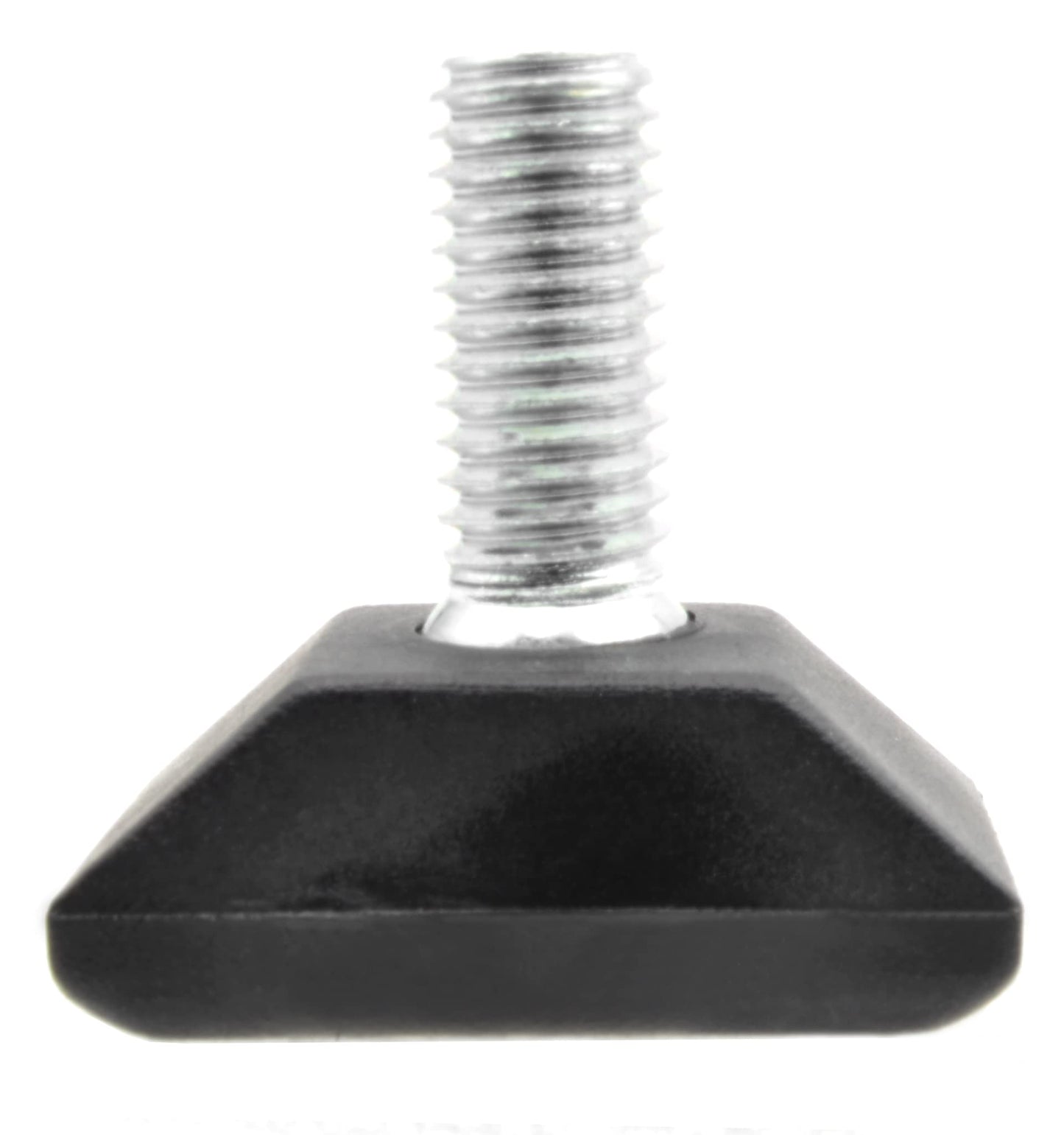 Design61 4X Möbelgleiter 30x20 mm M8x 30 mm Rechteckige Gelenkgleiter mit Stahlkugelbolzen