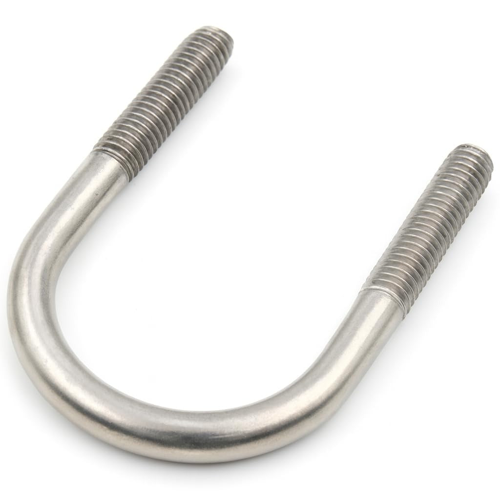 Design61 Bügelschraube Edelstahl Rundstahlbügel Innen Durchmesser Gewindebügel U-Bolzen Rundrohrschelle für Rohrbefestigung Metallbau KFZ Industrie Boot Werkstatt Bau (M6 x 28 mm, 4, stück)