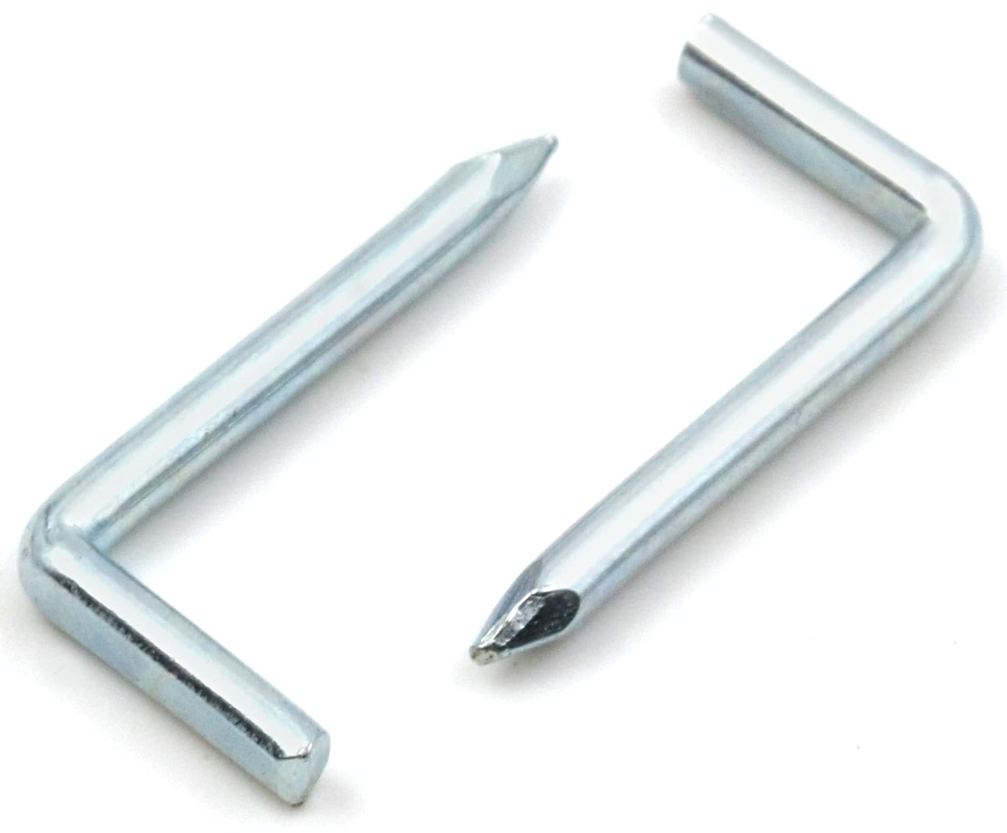 Design61 50x Konsolhaken Stahlhaken Haken Ø 2 x L 20 mm aus Stahl Verzinkt