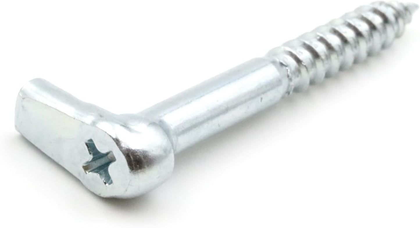 Design61 4x Schraubhaken 50 x 5,25 mm mit Kreuzschlitzhaken Holzgewinde Wandhaken Einschraubhaken zum Schrauben für Wand Decke Haken zur Befestigung von Seilen Ketten Pflanzen Lampen Stabil Verzinkt