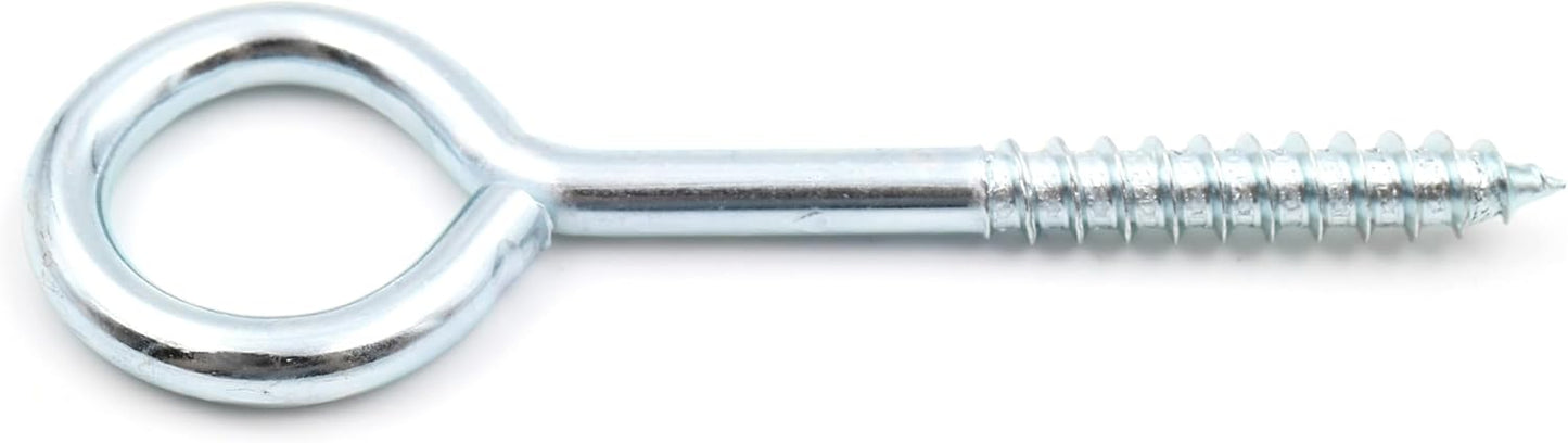 Design61 4x Ringschrauben 91x30mm Ösenschraube mit Holzgewinde Schraubhaken Wandhaken Verzinkt für Wand & Decke Haken zur Befestigung von Seilen Ketten Pflanzen Lampen