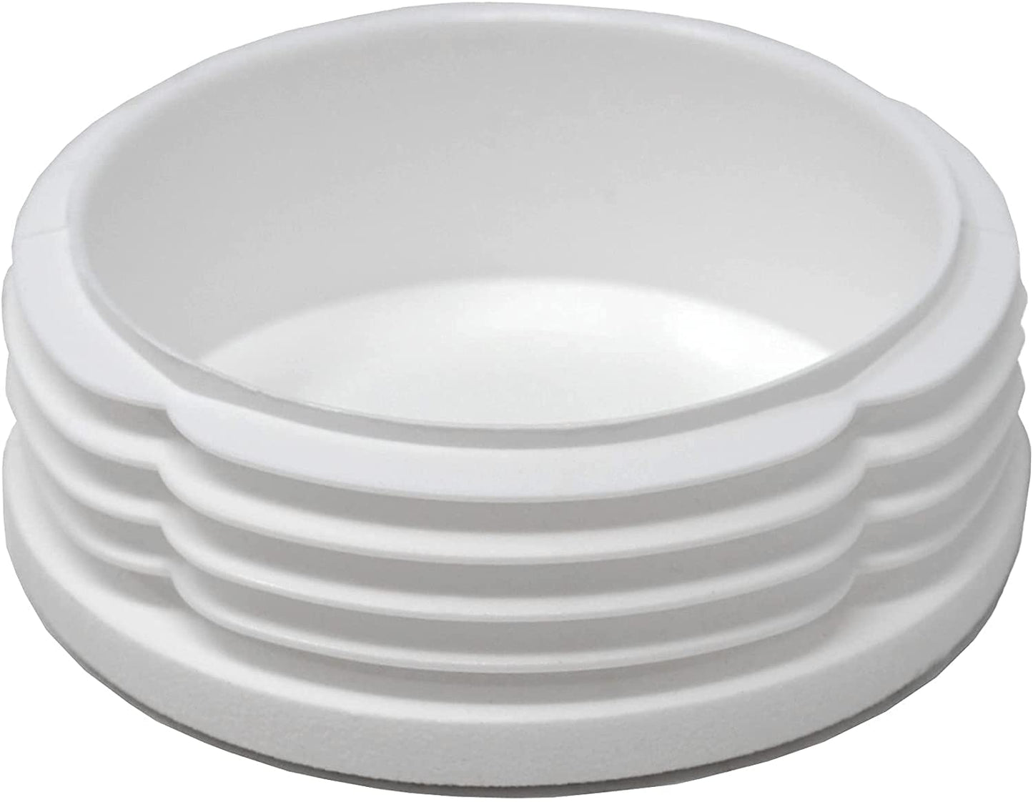 Design61 4X Lamellenstopfen für Rundrohre Ø 60-62 mm in Weiß