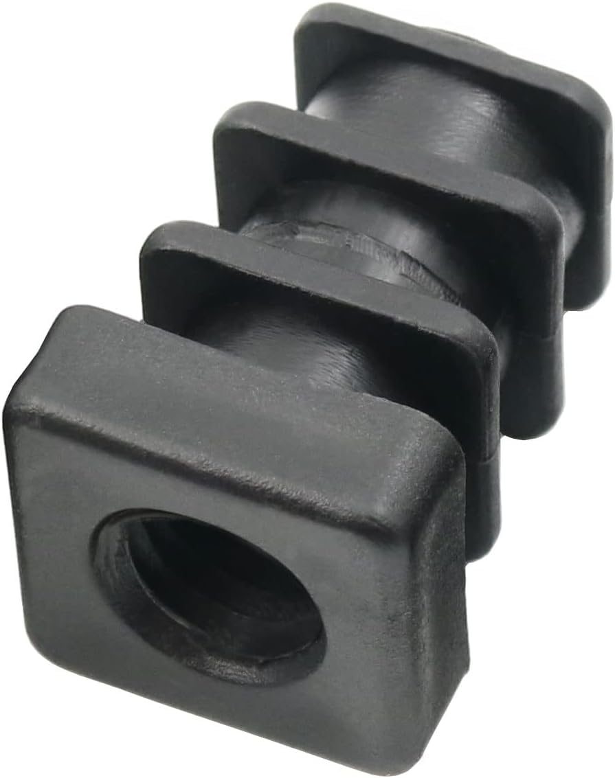 Design61 4X threaded plugs adjusting plugs for square tubes with injected plastic thread 18x18 mm 1-1.5 mm with M10 internal thread