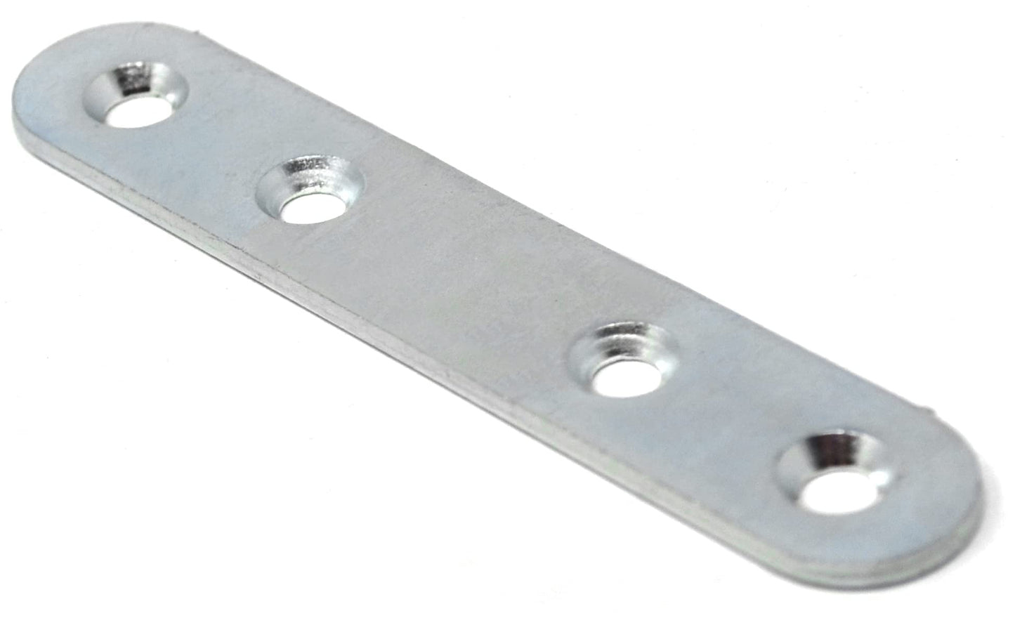Design61 Set of 4 flat connectors, perforated plate, fixing plate, metal connector, wood connector, connecting plate 80mm