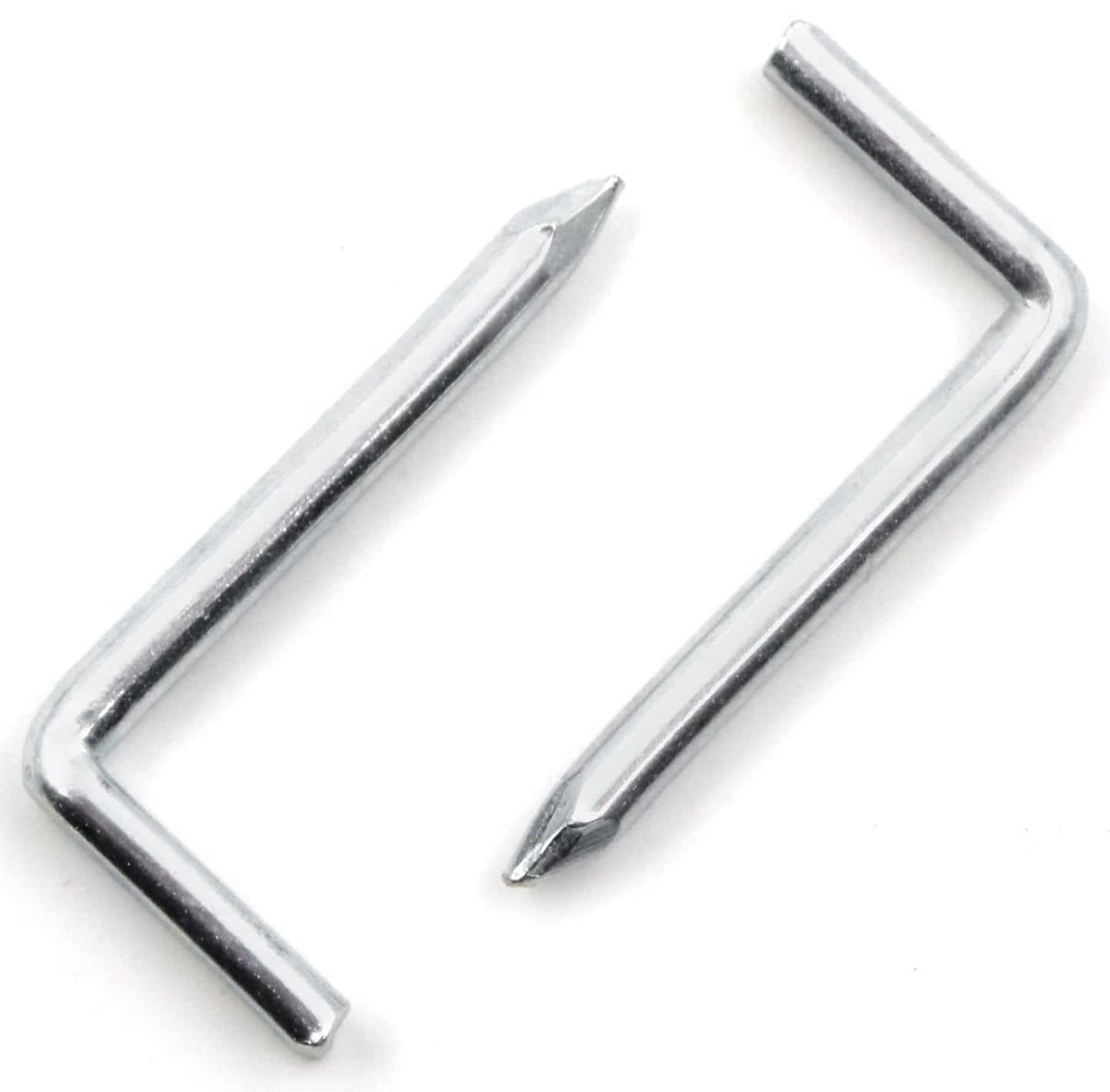 Design61 50x Konsolhaken Stahlhaken Haken Ø 2 x L 20 mm aus Stahl Verzinkt