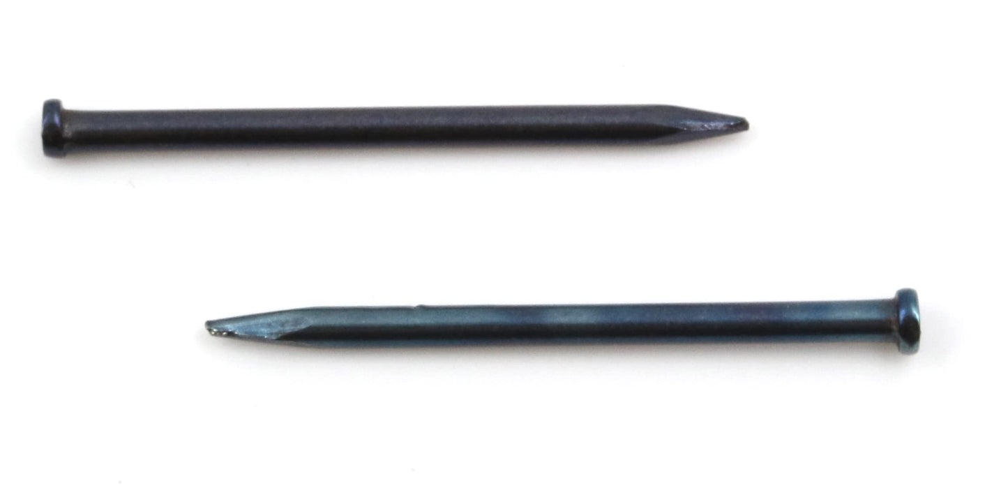 Design61 100x steel pins steel nails skirting board pins nail 1.5 x 20 mm flat head countersunk head BLUE