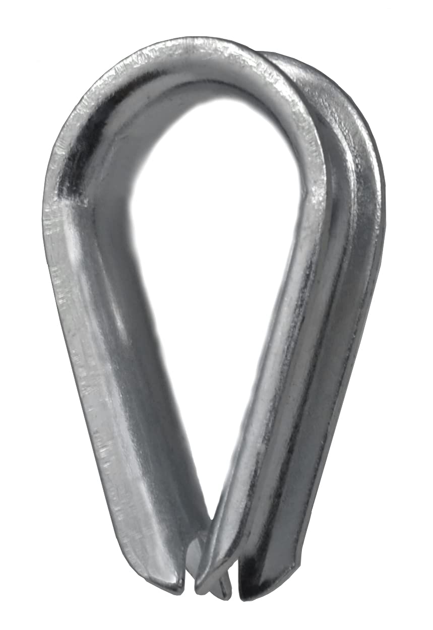 Design61 8mm Drahtseil Kauschen Kausche DIN65457 Stahl Galvanisch Verzinkt 5er Set