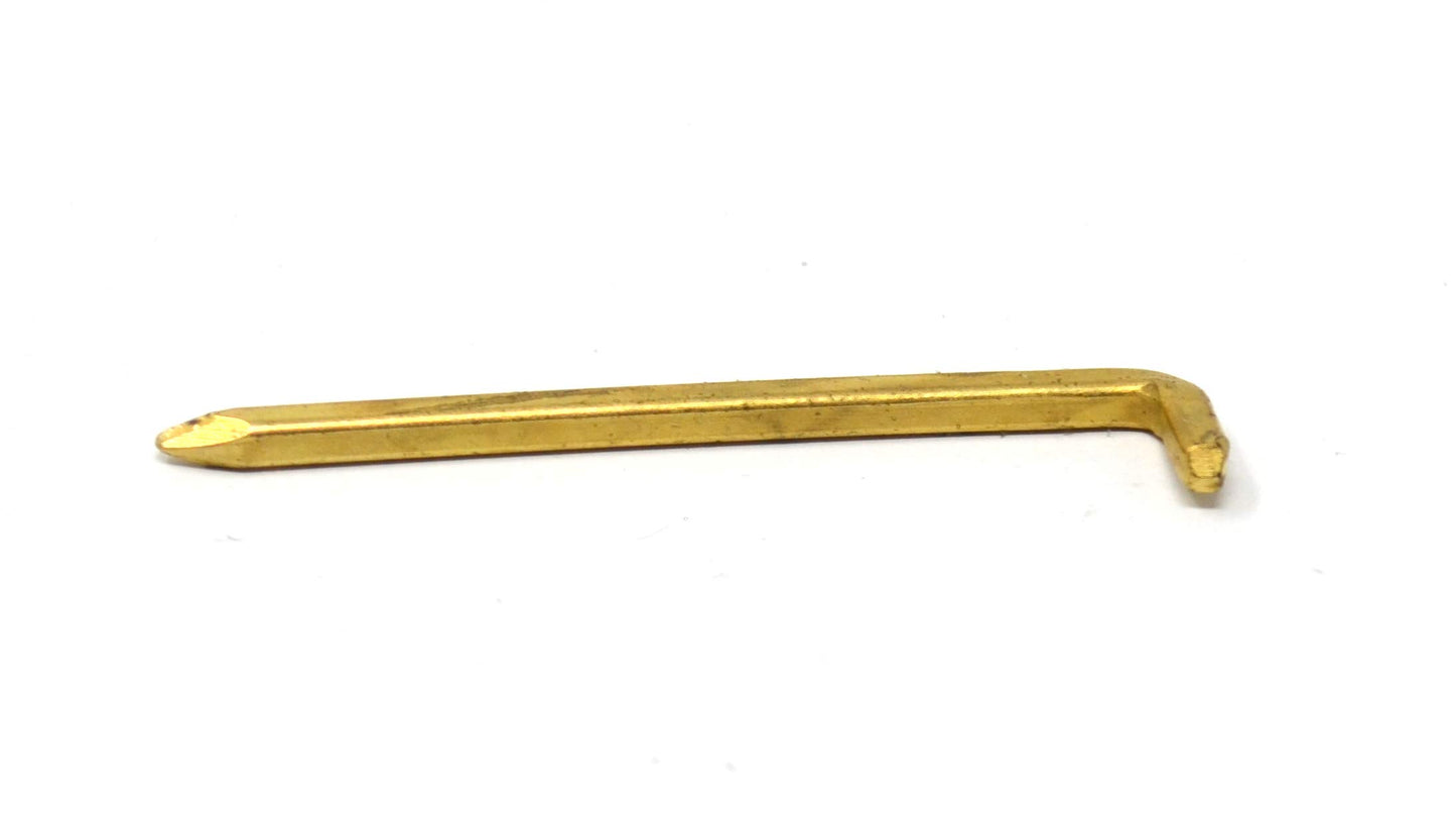 Design61 50x console hooks steel hooks square wire Ø 2.5 x L 50 mm made of iron brass-plated hardened