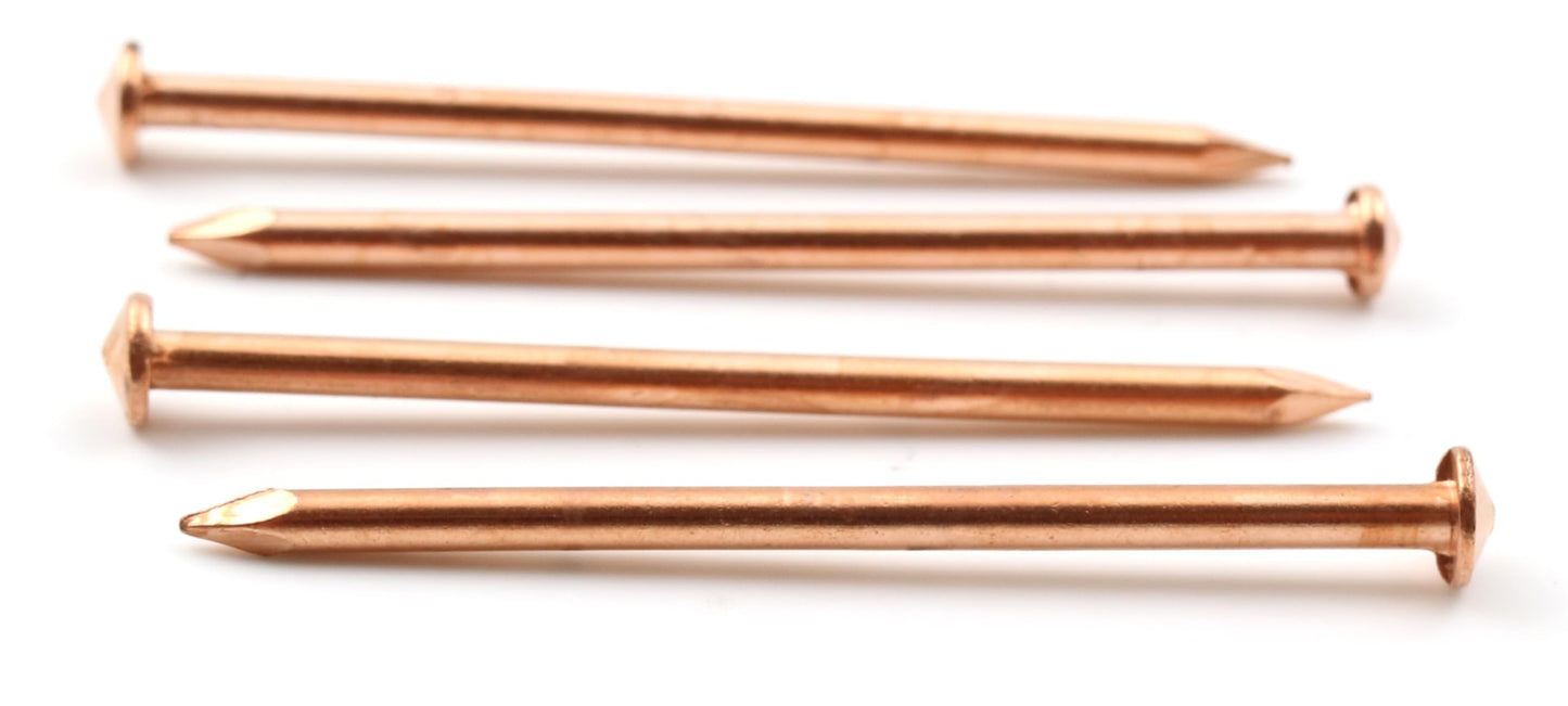 50x Clou en fer 2,0 x 41 mm à tête conique, broches de soudage isolantes cuivrées