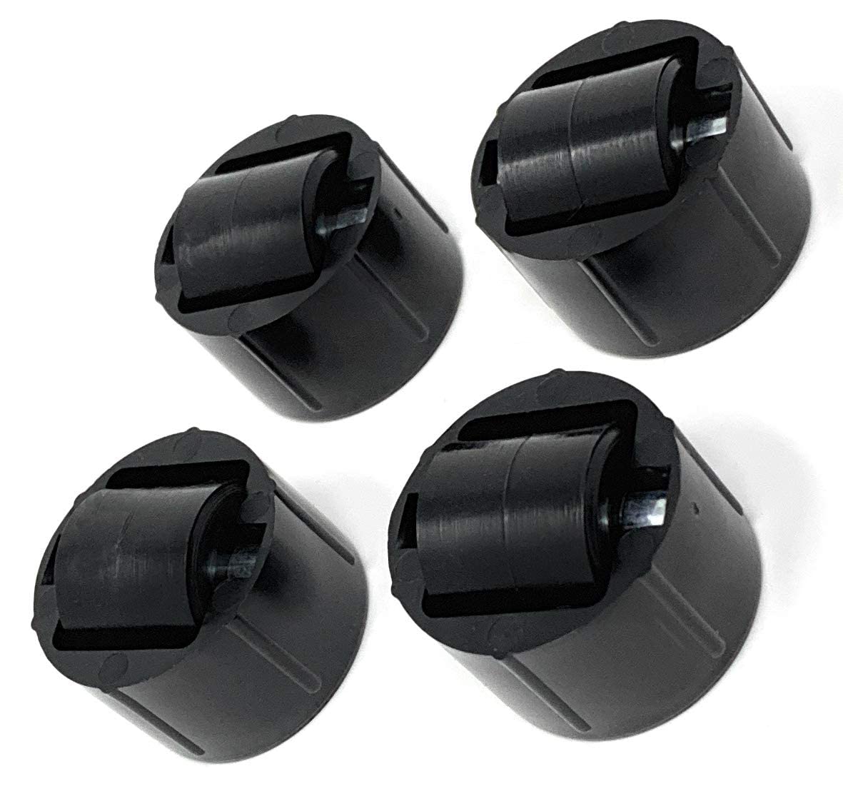 Design61 4X Stollenrollen 25x16mm Möbel Gleitrolle Möbelrollen mit Harter Lauffläche