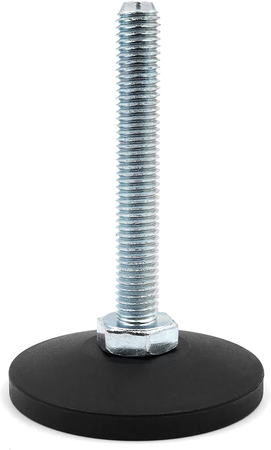 Design61 4X Verstellschraube Justierschraube Ø 58 mm mit verzinkter Stellschraube M10 x 50 mm (Fuß drehbar)