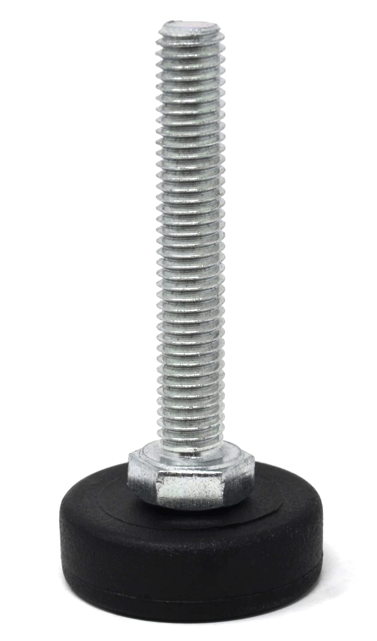 Design61 4x adjusting screw with movable set screw M8 x 40 mm galvanized adjusting screw plastic base Ø 30 mm