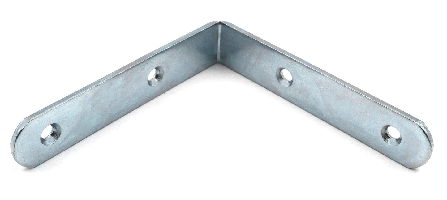 Design61 Set of 4 Angle Connectors Wood Connectors Perforated Plate Angle Corner Angle Steel Galvanized 100mm x 100mm