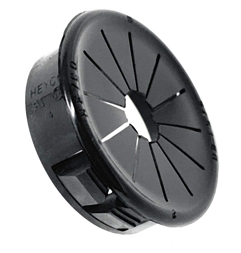 Cable grommets set of 20 plastic for cables from 3.2-25.4 mm Ø and sheet metal up to max. 3.2 mm thickness in black