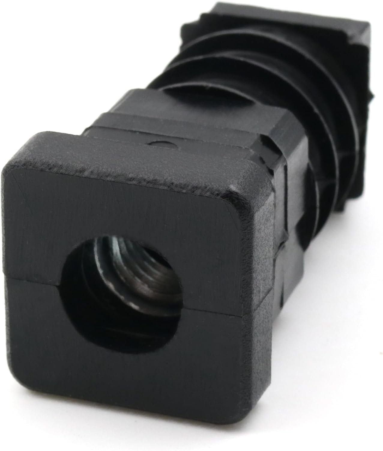 Design61 4X threaded plugs square tube plugs 20x20 mm 1.5-2mm with M10 internal thread