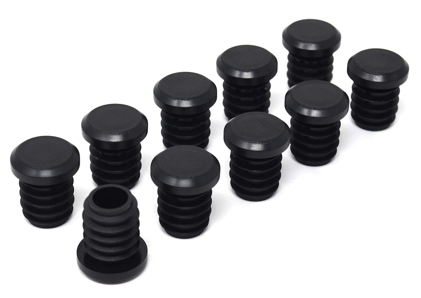Design61 10x cover plugs Ø 21 mm slatted plugs with flat head for round 0.5 inch pipes