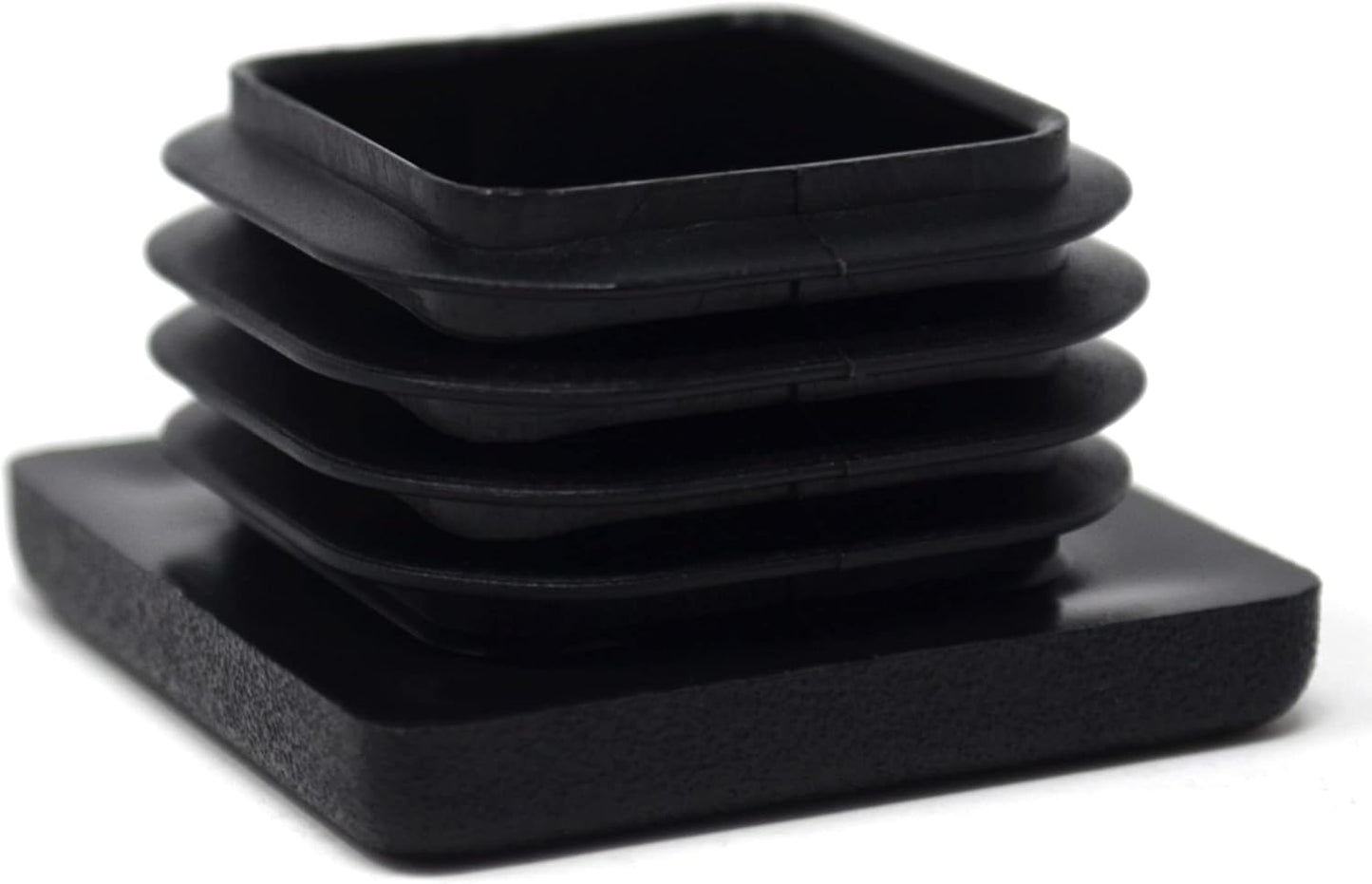 Design61 10x Vierkant Rohrstopfen Lamellenstopfen 34x34 mm mit Lamellen für Innenmaß 28-32 mm