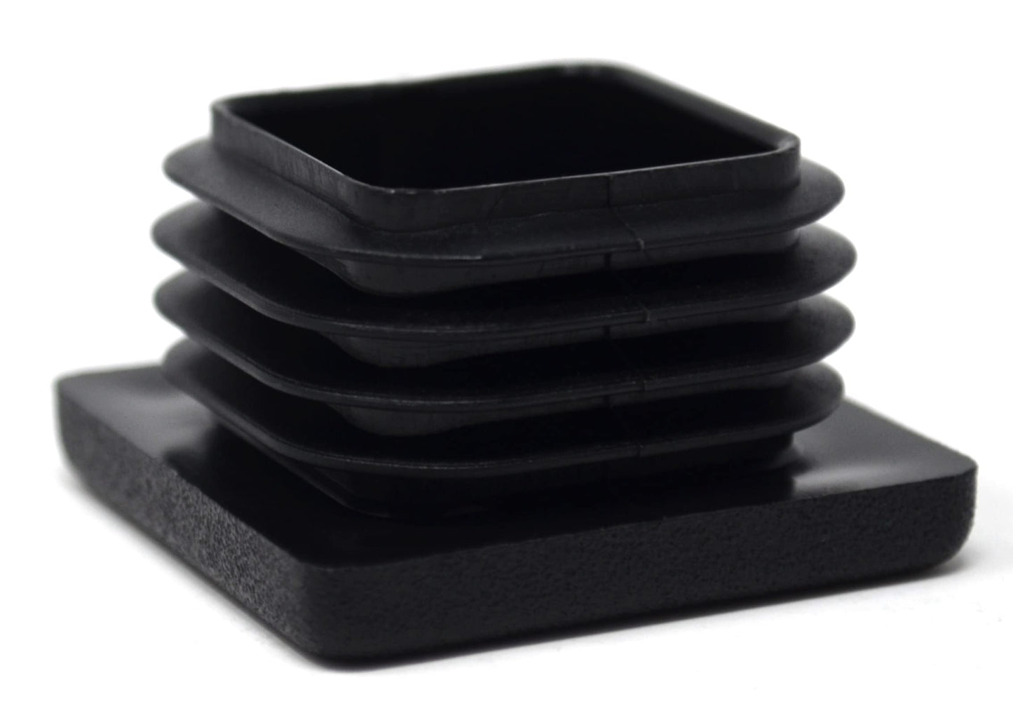 Design61 10x square pipe plugs slatted plugs 35x35 mm with slats for inner dimensions 25-29 mm