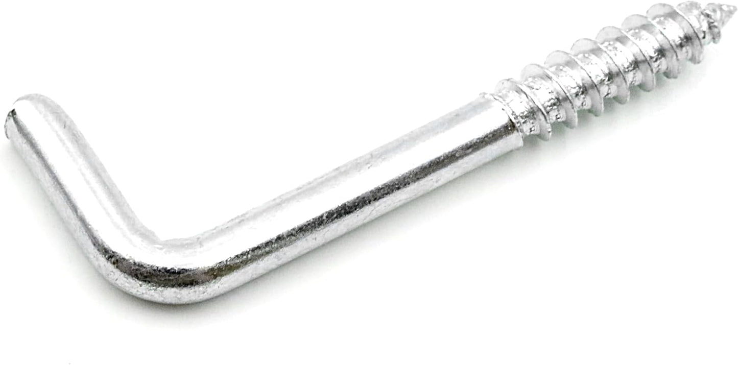 Design61 20x Gerade Schraubhaken Konsolhaken Stahlhaken 30 x 2,65mm Wandhaken mit Gewinde Einschraubhaken für Wand & Decke Haken zur Befestigung von Seilen Ketten Pflanzen Lampen