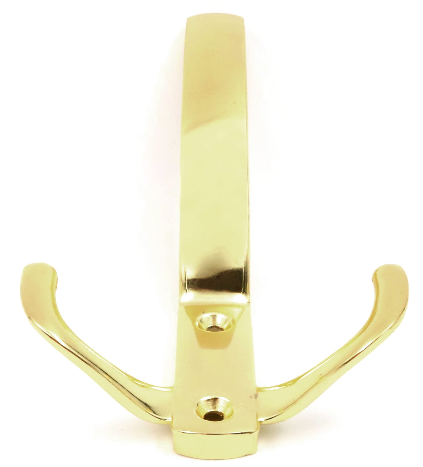 Design61 Doppelt Haken Kleiderhaken Garderobenhaken Doppelhaken Wandhaken Kleiderhaken für Wand Garderobe Badezimmer Küche in Goldfarbe