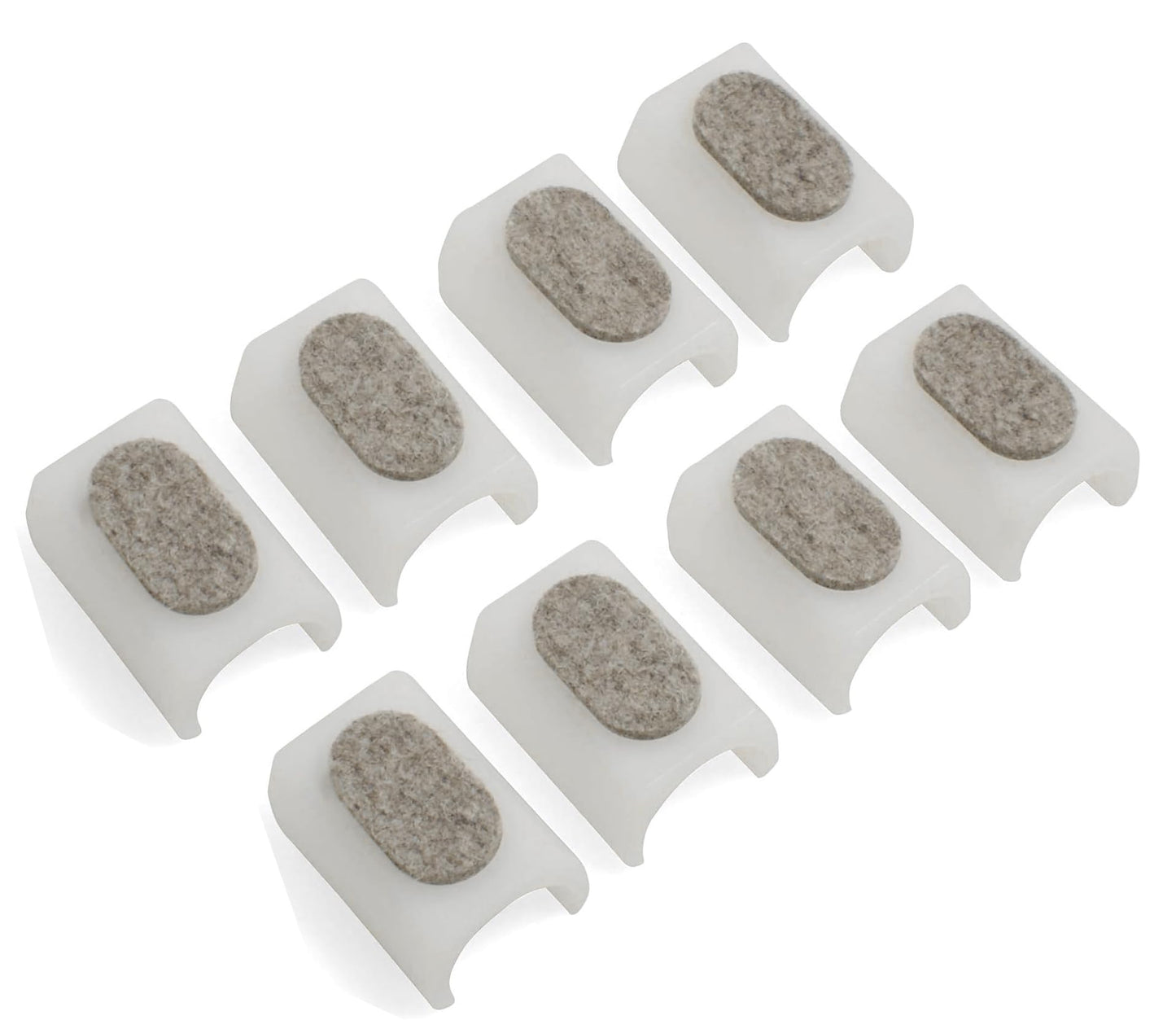 Design61 8X felt glides for cantilever chair glides Ø 24-25 mm furniture glides with noise-dampening felt gliding surface natural