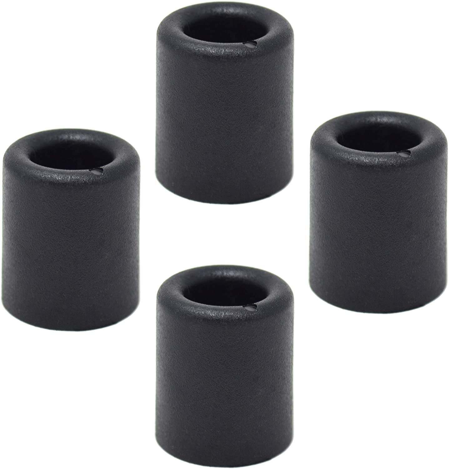 Design61 4X door buffer and screw-on buffer wall buffer made of PVC in black H 25 x Ø 30 mm