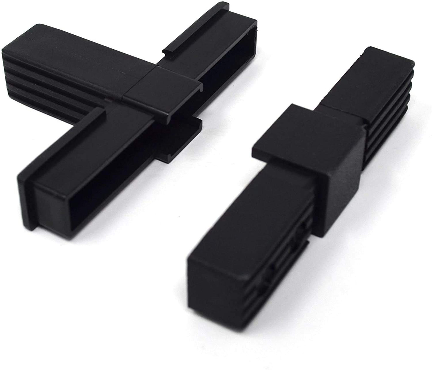 Design61 4x Steckverbinder T-Stück für Vierkantrohre Rohrverbinder 25 x 25 x 1,5 mm