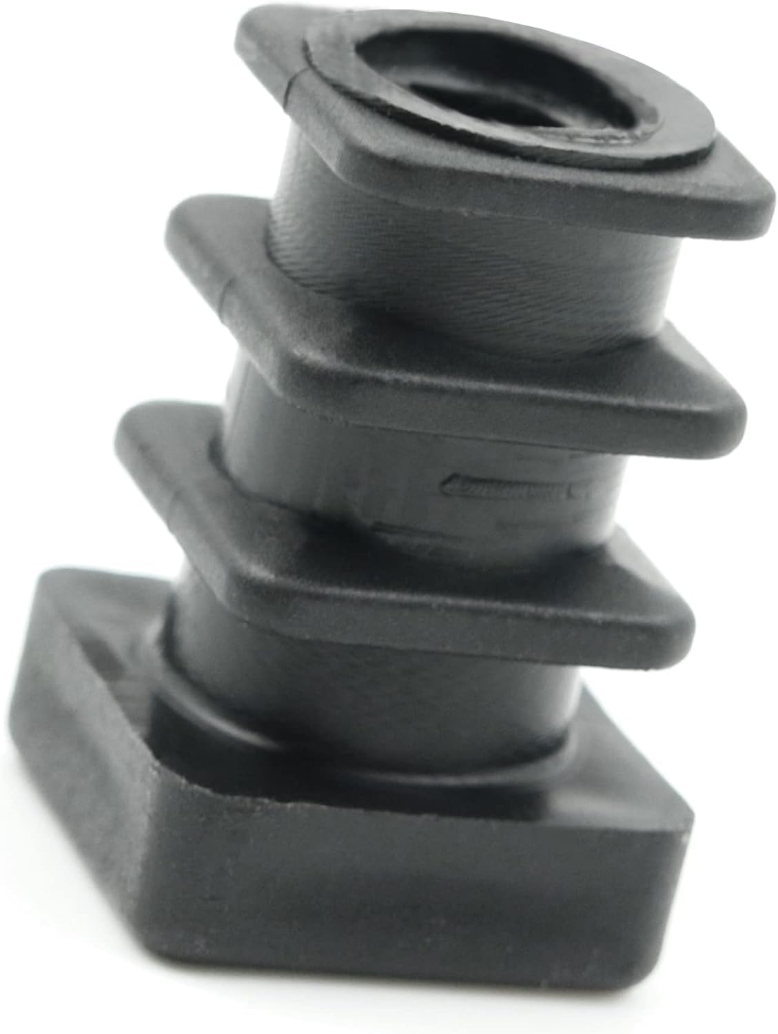 Design61 4X threaded plugs adjusting plugs for square tubes with injected plastic thread 18x18 mm 1-1.5 mm with M10 internal thread