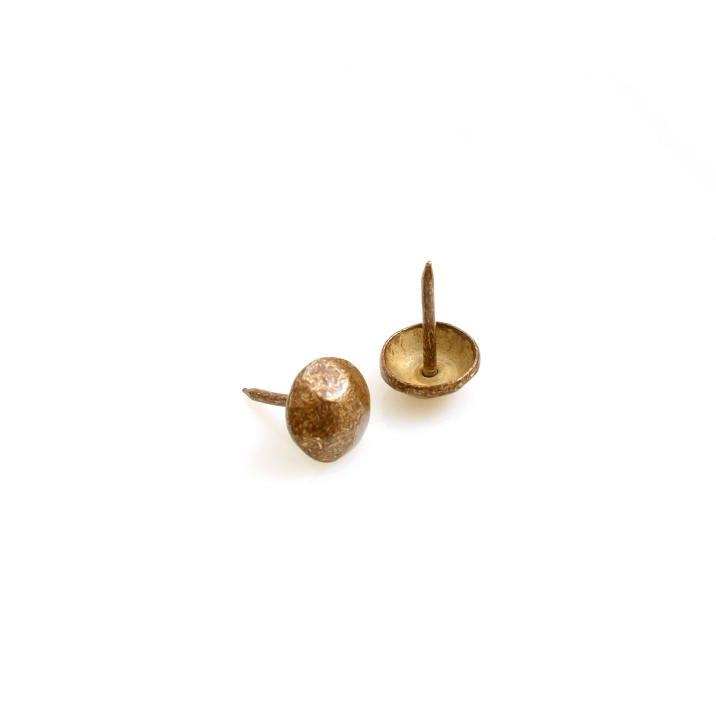 Design61 Decorative Nails Pack of 100 Upholstery Nails Furniture Nails 11 x 13 mm Retro Old Gold Spotted
