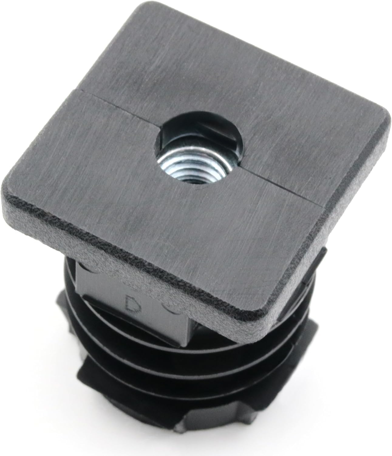 Design61 4X Gewindestopfen Vierkantrohrstopfen 40x40 mm 1,5-2 mm mit eingelegtem M8 Stahlgewinde