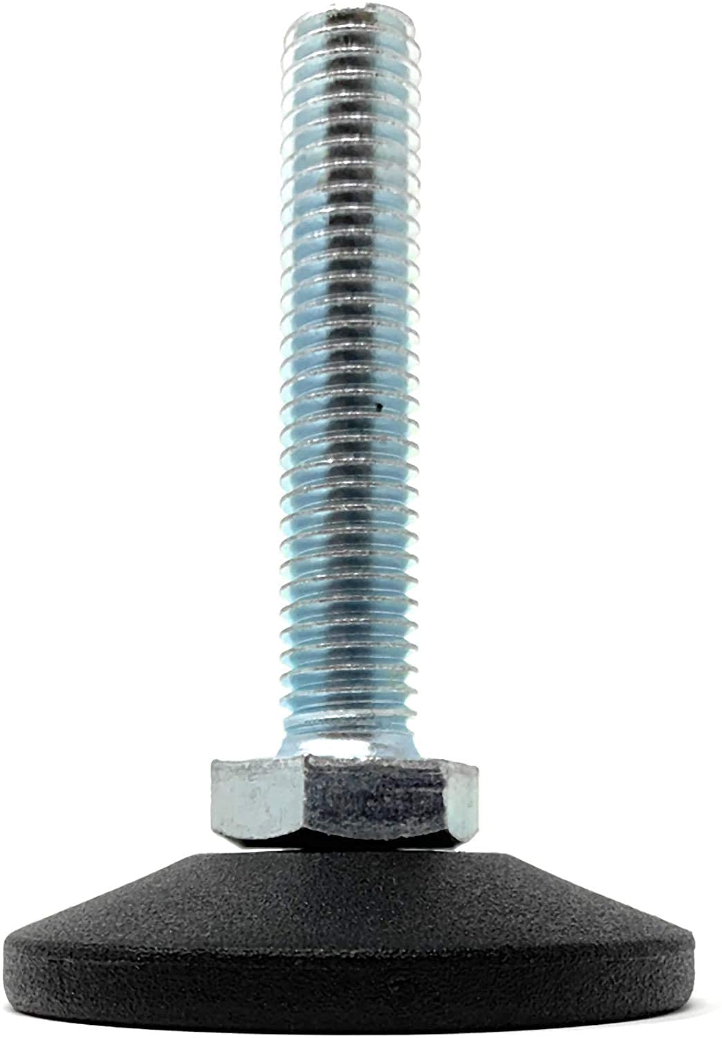 Design61 4x adjusting screw with movable set screw M10 x 50 mm galvanized adjusting screw plate Ø 55mm
