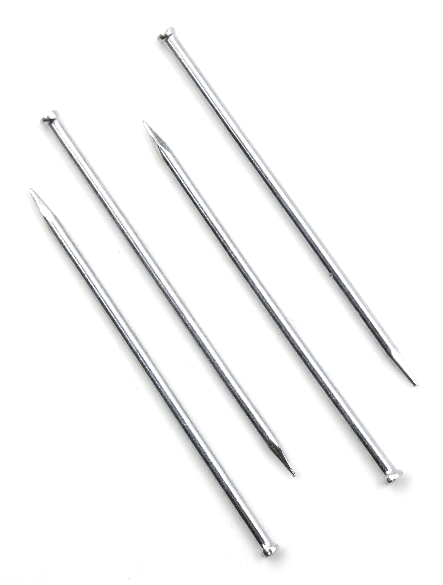 Design61 100x Steel Pins Steel Nails Skirting Board Pins Nail 1.5 x 30 mm Flat Head Galvanized