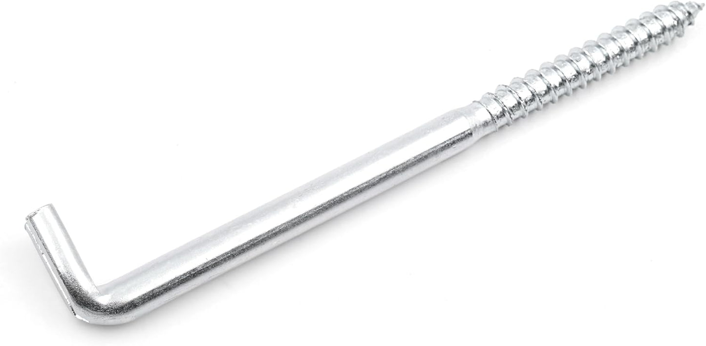 Design61 10x Schlitzhaken Gerade Schraubhaken Konsolhaken Stahlhaken Wandhaken mit Gewinde Einschraubhaken für Wand & Decke Haken zur Befestigung von Seilen Ketten Lampen (50 x 5,25 mm, 10, stück)