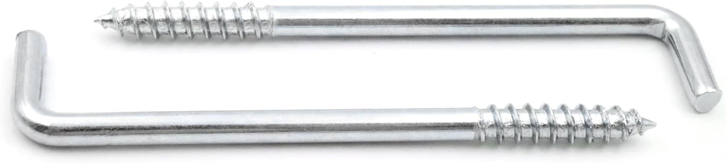 Design61 4x Gerade Schraubhaken Konsolhaken Stahlhaken 100 x 5,25 mm Wandhaken mit Gewinde Einschraubhaken für Wand & Decke Haken zur Befestigung von Seilen Ketten Pflanzen Lampen