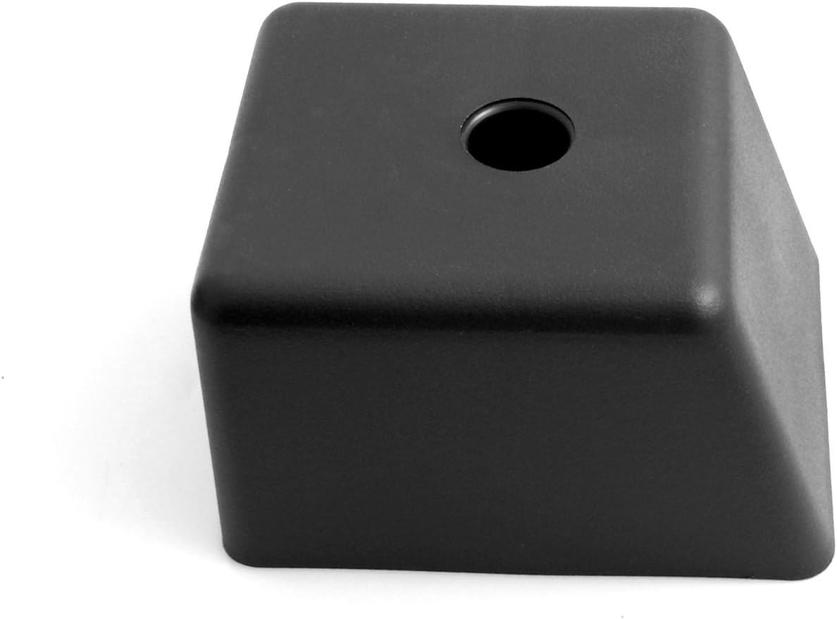 Design61 4er Set Sofa Füße Kunststoff Möbelgleiter Möbeluntersetzer Sofa Sessel zum Anschrauben Kunststoff Möbelgleiter Eckig in Schwarz
