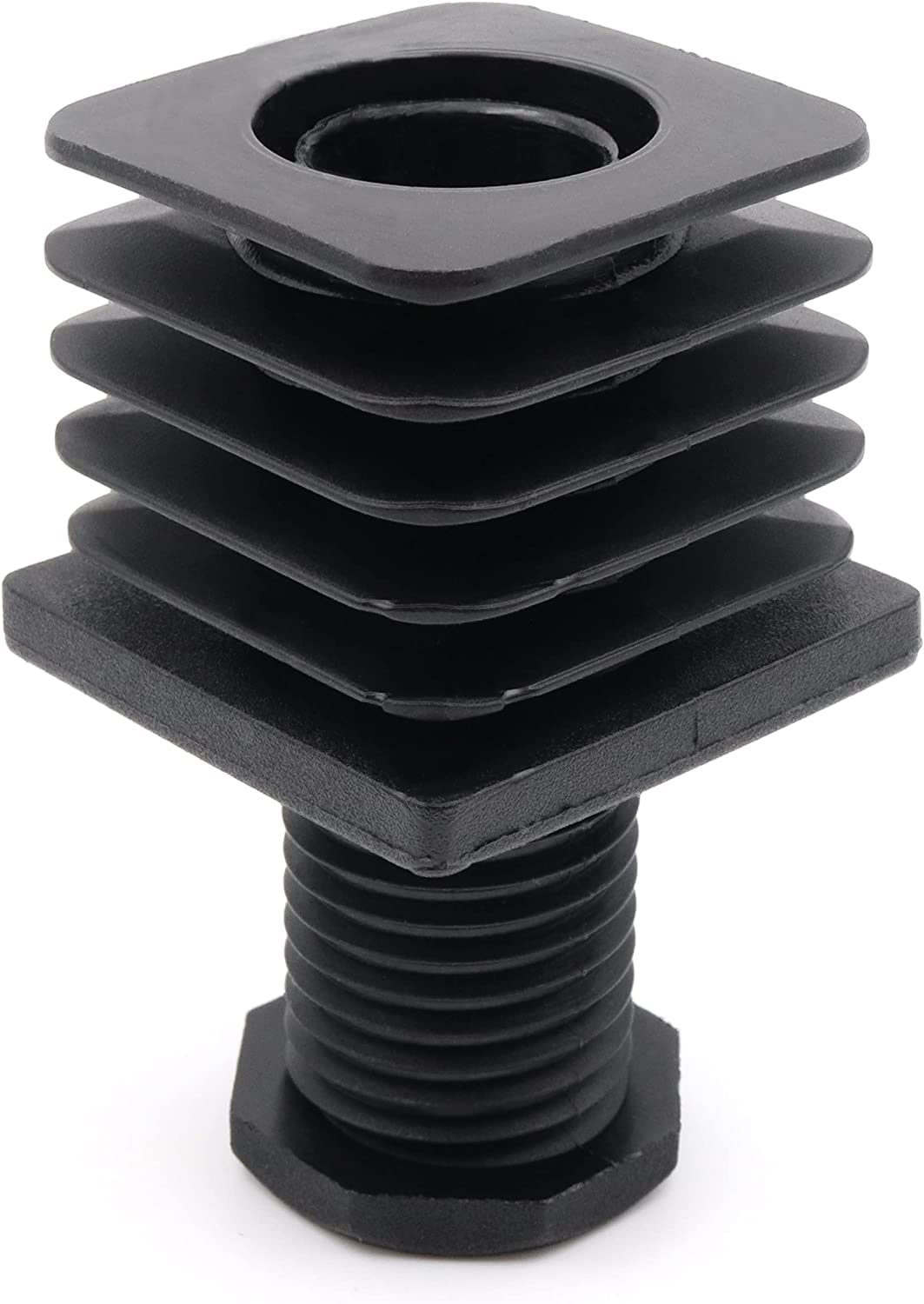 Design61 4X adjusting plugs for square tubes Pipe plugs 40 x 40 mm with slats M22x60 mm for wall thickness 2-2.5 mm
