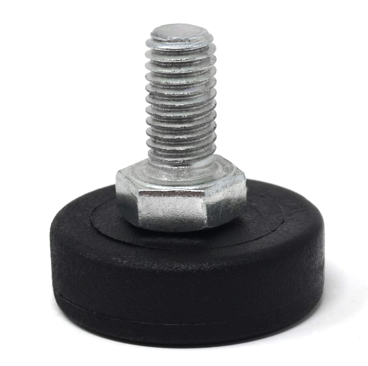 Design61 4x vis de réglage avec vis de réglage mobile M8 x 20 mm vis de réglage galvanisée base en plastique Ø 30 mm